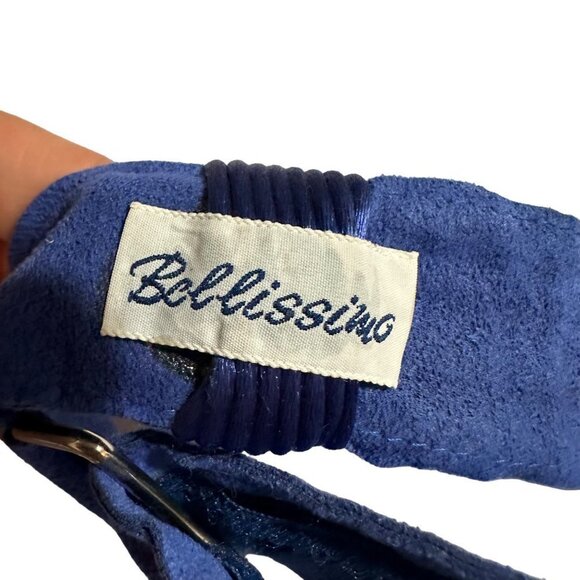 Vintage Bellissimo Royal Blue Braided Stone Women’s Belt - Picture 9 of 11